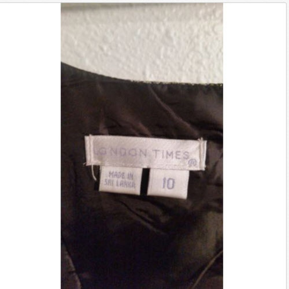 Nordstrom London Times Black Gold Metallic Size 10 - Picture 6 of 6